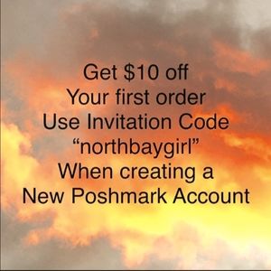 New Here? Welcome Code $10 off first Poshmark purchase!